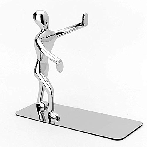 Heavy Duty Stainless Steel Bookends for Shelves - Non-Slip Office & Library Book Holder for Books, CDs, DVDs, Video Games & Magazines - Perfect Gift for Book Lovers (1 Piece) - Ideal for Home Office, School, Kids Room & Bookshelf Organization