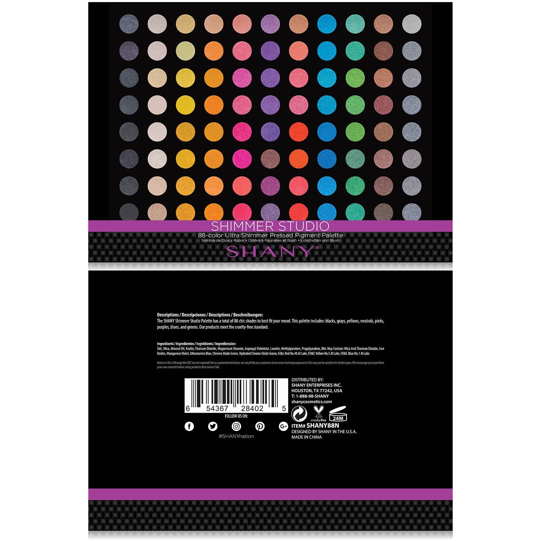 SHIMMER STUDIO Ultra Shimmer Matte Metallic Eyeshadow Palette - 12 Highly Pigmented Colors for Day & Night Makeup Looks | Perfect for Professional Artists & Beginners