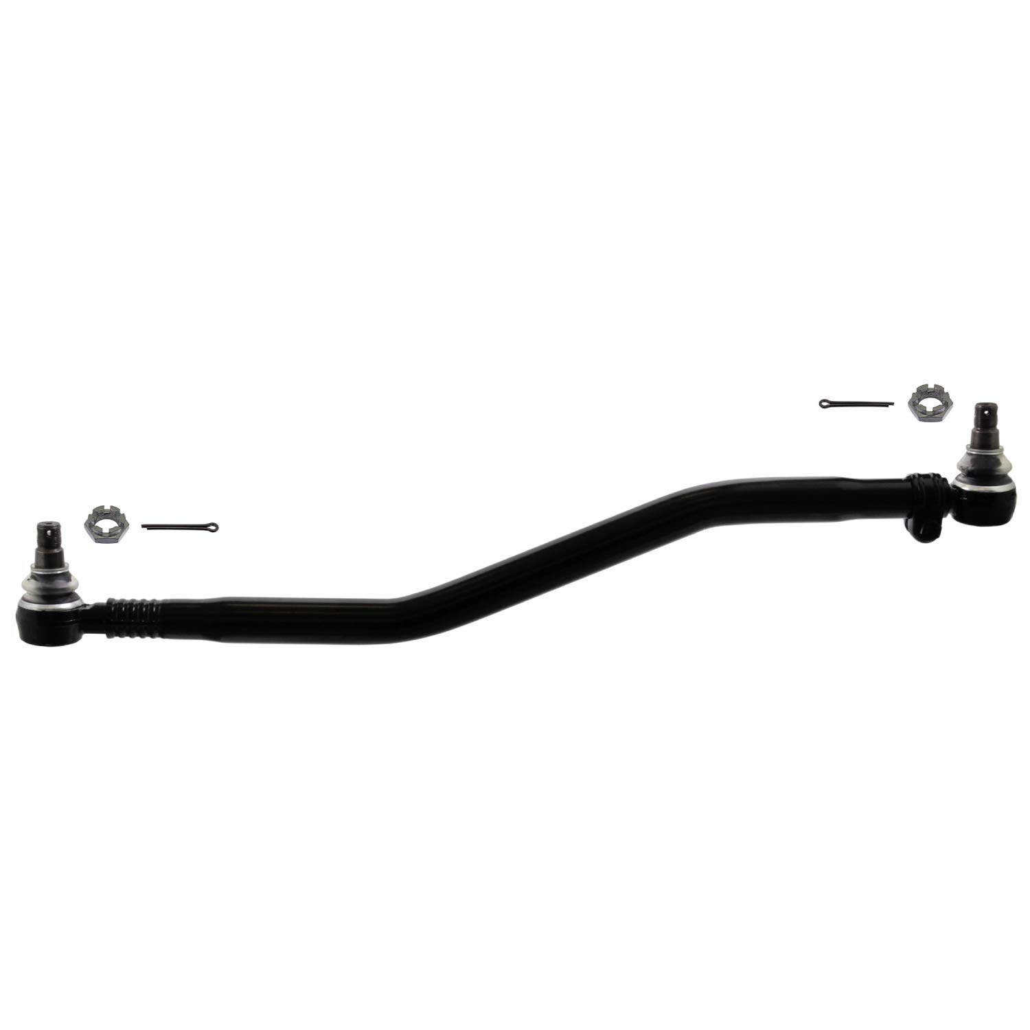 Febi Bilstein 35590 Front Axle Drag Link with Castle Nuts & Split Pins - Heavy Duty Steering Replacement Part for Trucks & SUVs - Pack of 1 (Ideal for Off-Roading & Vehicle Maintenance)