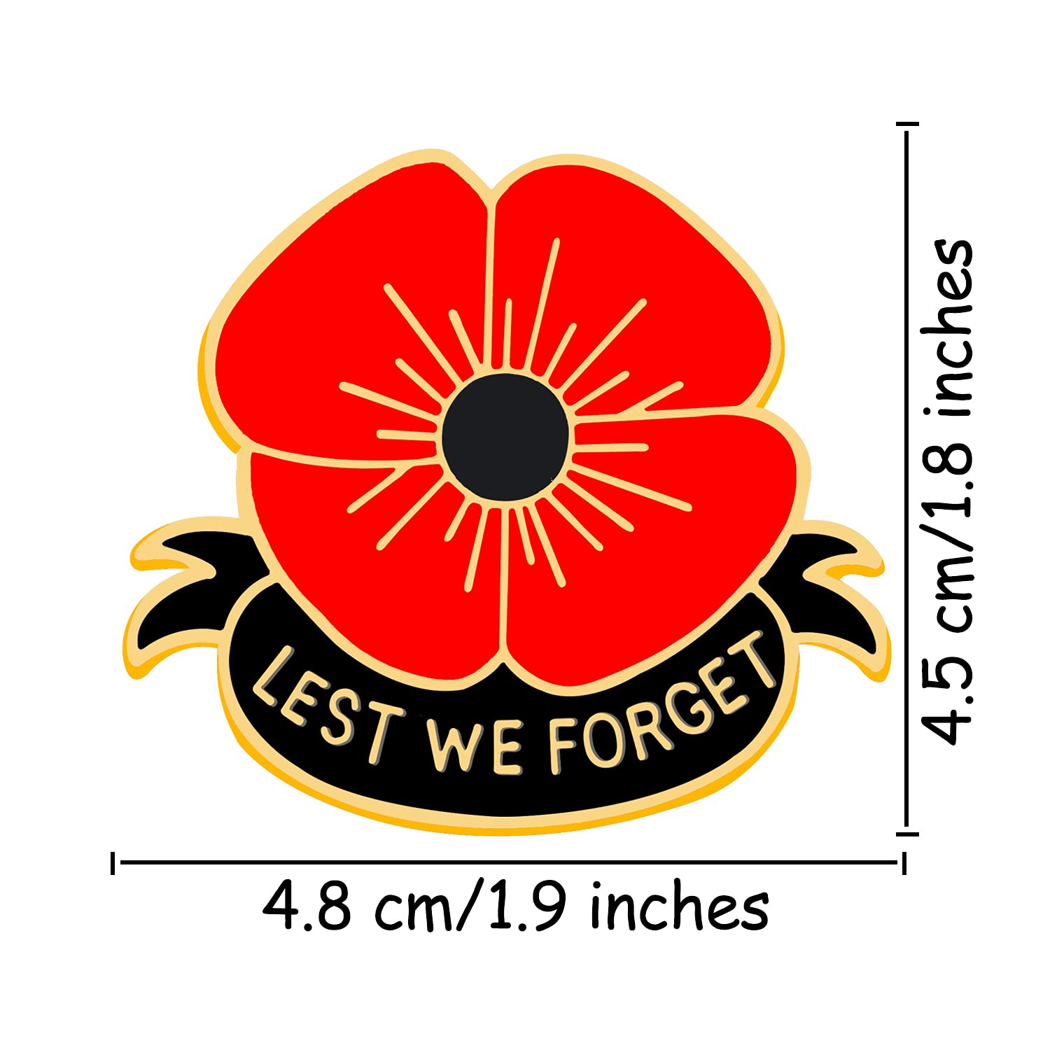 2 Pcs 6 Pcs 12 Pcs Red Poppy Flower Lapel Pins for Women - Memorial Day Veterans Day Remembrance Day Brooches - Perfect for Suits, Dresses, Hats and Bags