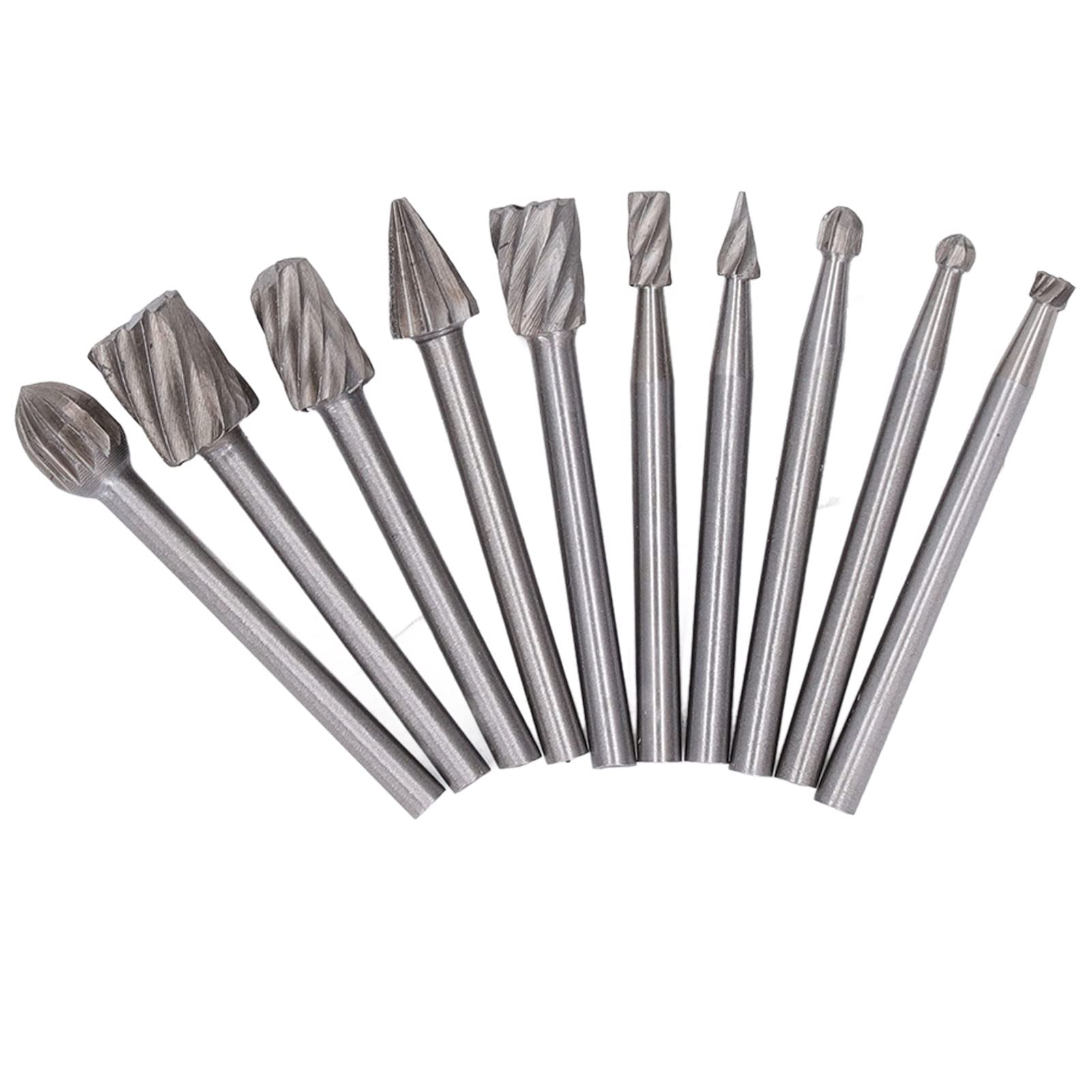 10-Piece Carbide Burr Set with 1/8