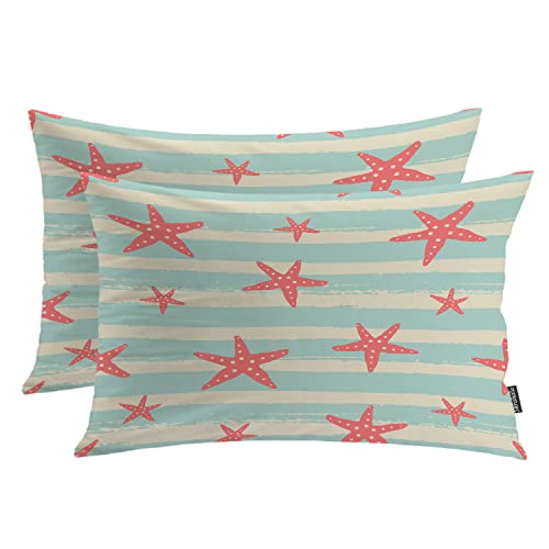 Ocean Marine Organism Starfish Stripe Whitea