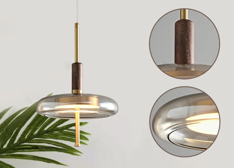 Nimbus Loft Modern Glass Pendant Light - Stylish Hanging Lamp for Kitchen Island, Dining Room, and Living Room Decor
