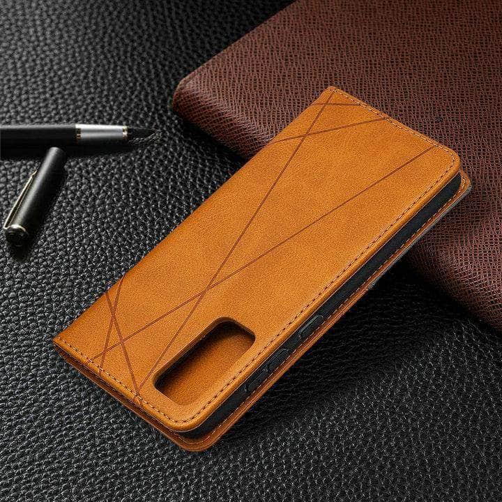 Samsung Galaxy S20 FE Lite Leather Magnetic Flip Cover Case - Slim Protective Wallet Stand for Phone, Perfect for Work, Travel & Daily Use