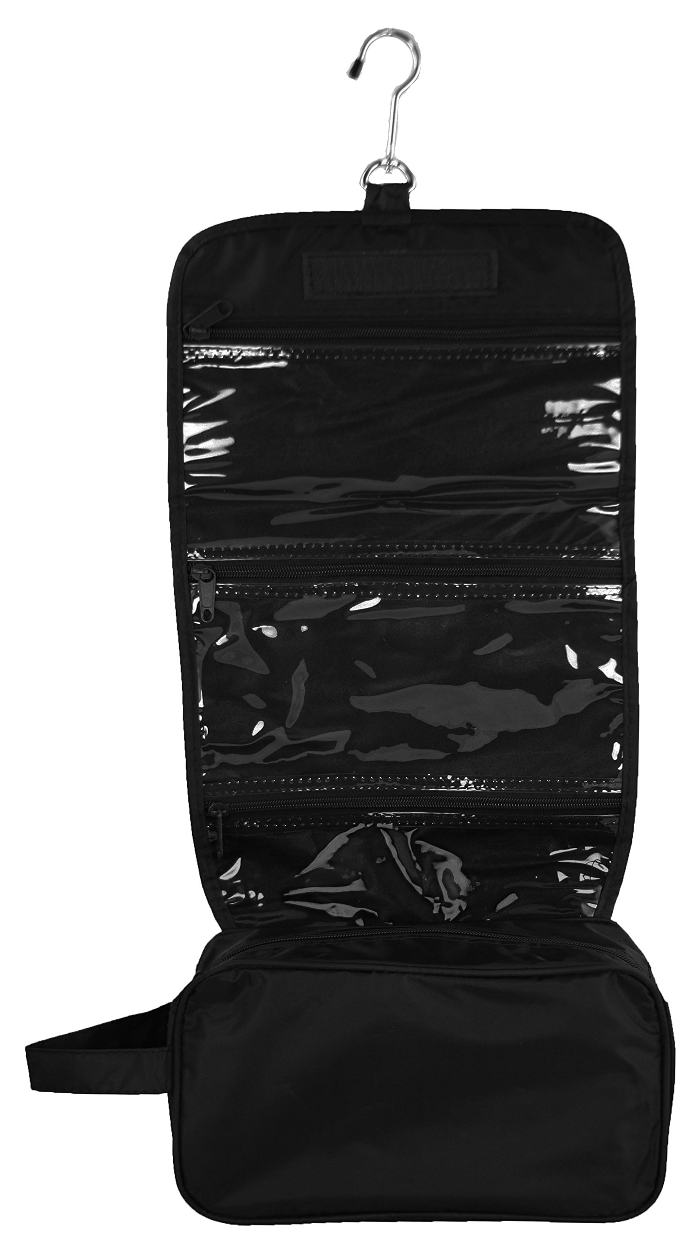 Premium Hanging Travel Bag with Toiletries Organizer - 360° Swivel Hook, Black | Compact & Durable for Business Trips, Vacations & Camping | Perfect Carry-On Toiletry Organizer for Men & Women