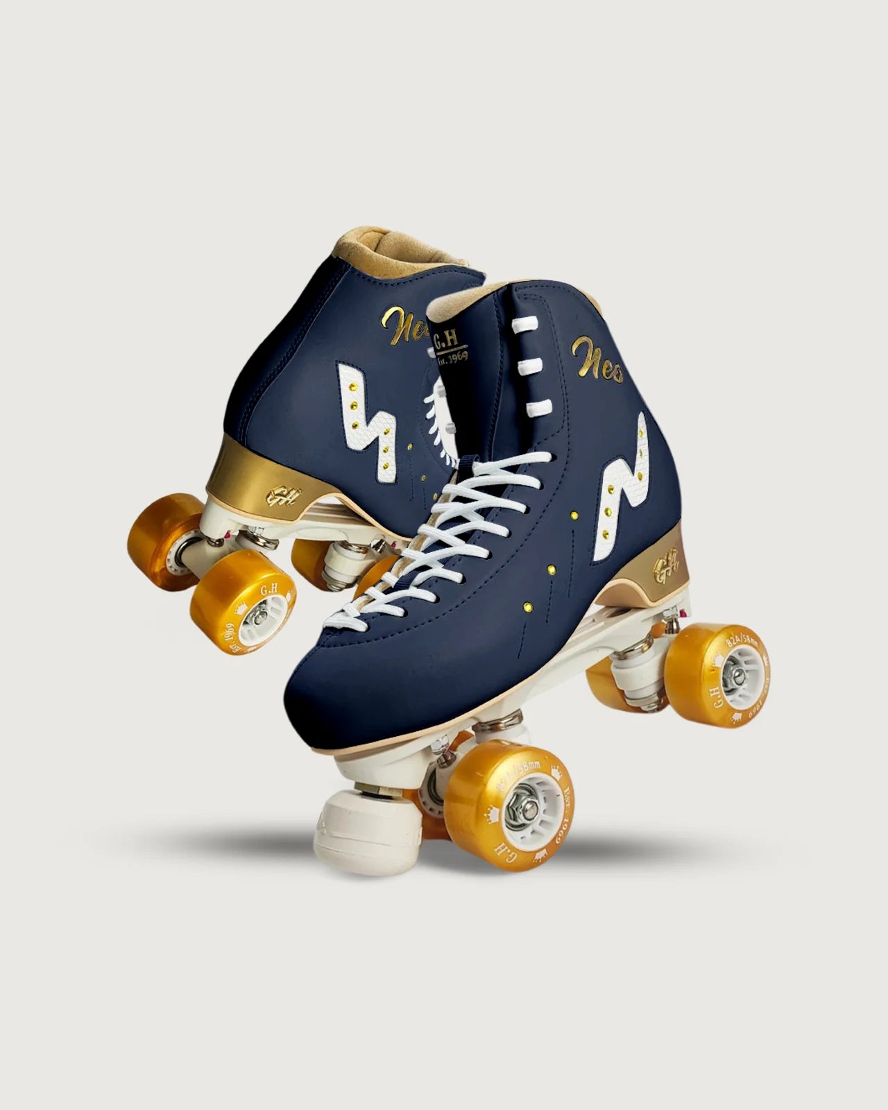 GH Neo Quad Roller Skates for Adults - Adjustable Outdoor & Indoor Rollerblades with Light-Up Wheels - Perfect for Fitness, Rink Skating, and Retro Roller Disco Parties