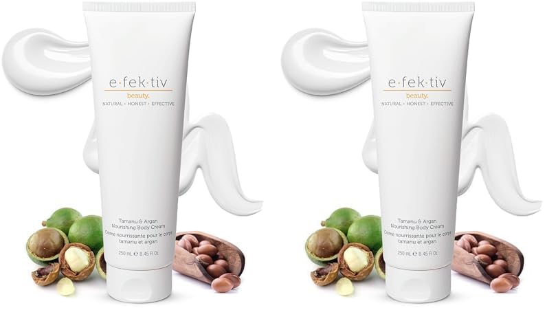 Tamanu & Argan Oil Body Cream for Dry Skin - Deep Hydration & Skin Protection - Natural Rejuvenating Moisturizer with Rare Ingredients - Clean Beauty Formula - 8.45 oz - Perfect for Daily Use & Post-Shower Skin Care