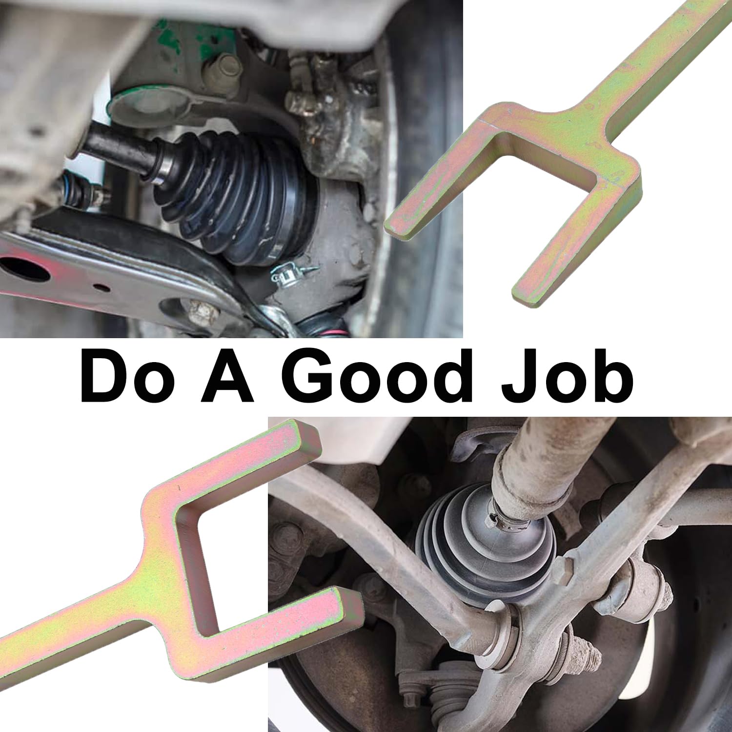 12020 Inner CV Axle Removal Tool Kit - 2PC Fork & Shim Tool for FWD Vehicles | Half-Shaft Drive Axle Extractor | Professional CV Joint Service Tool for Mechanics & DIY Auto Repair | Perfect for Honda, Toyota, Ford, Chevy & More