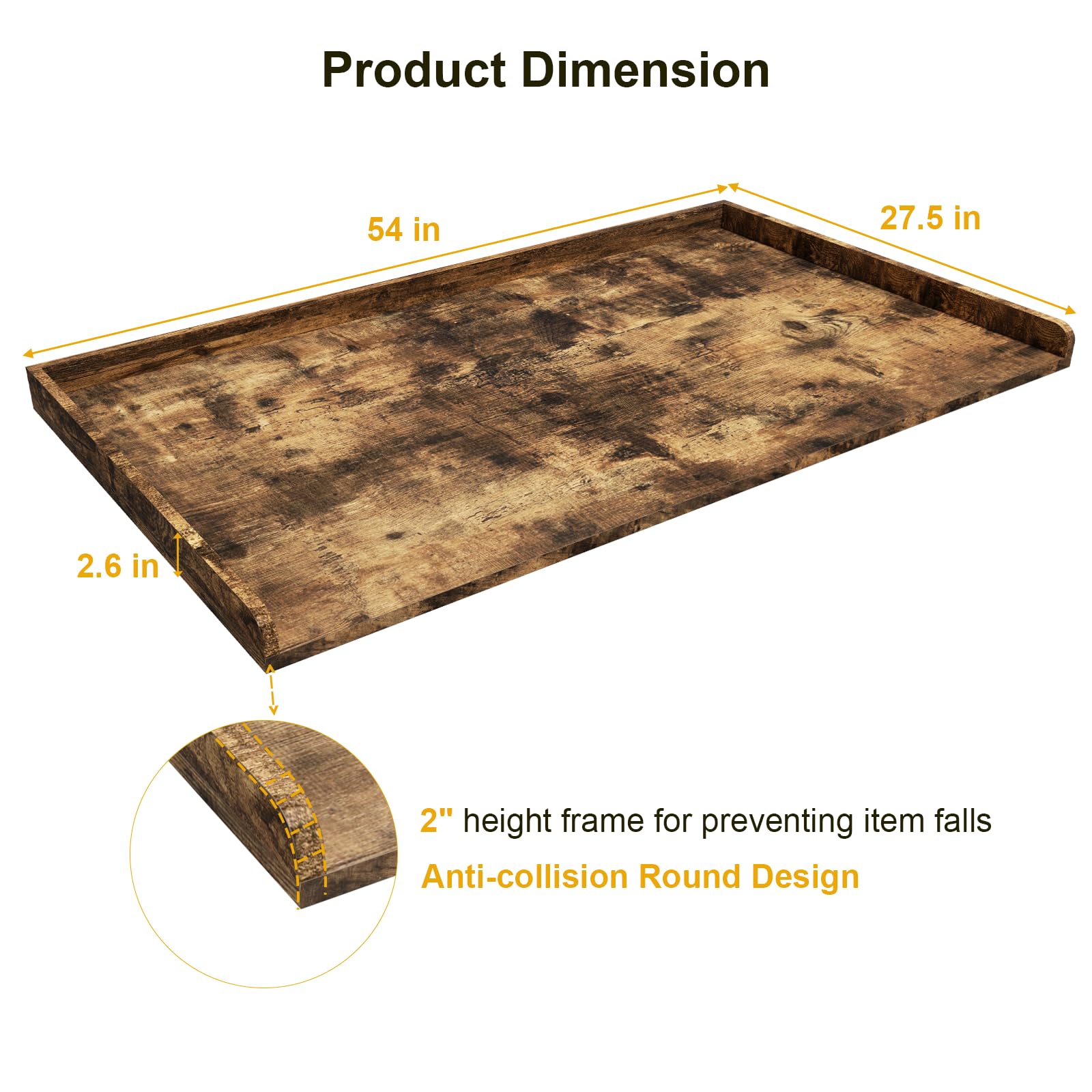Melamine Laundry Countertop with Matte Surface - 27.5