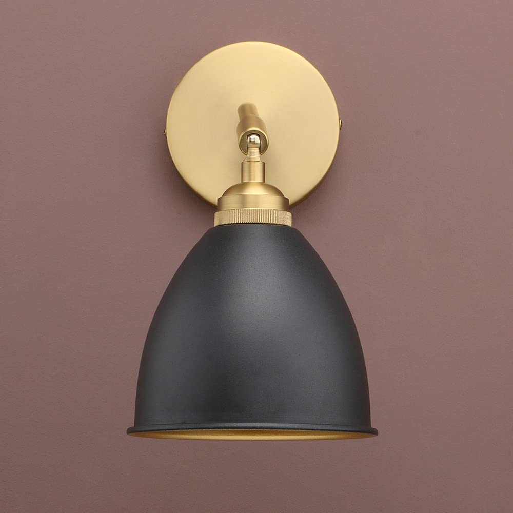 Vintage Industrial Wall Sconce Light - 2 Pack Dimmable Reading Lamp with 6.1