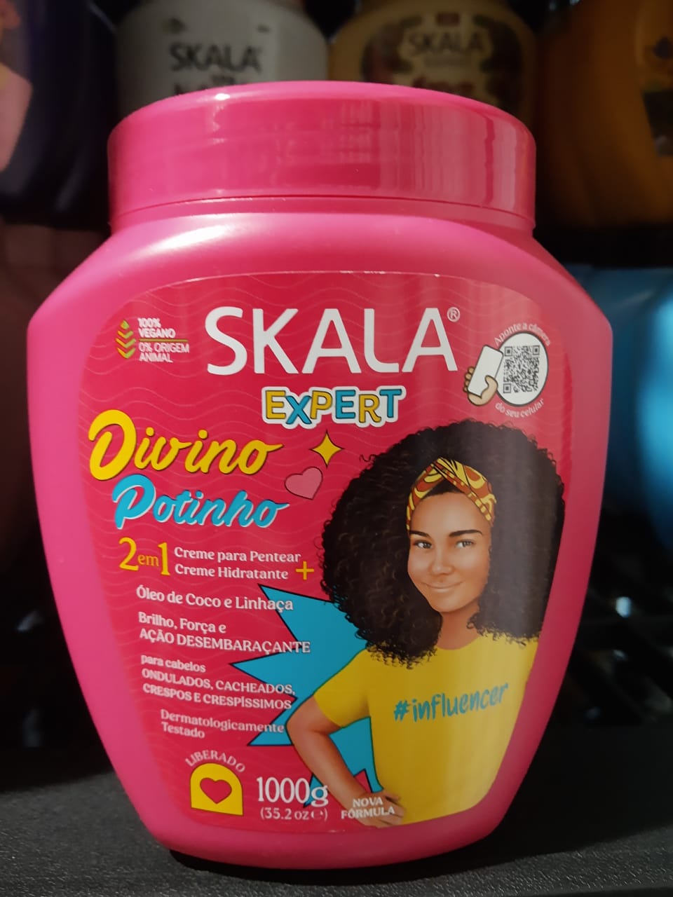 Skala Divine Potinho Kids Hair Treatment Cream - Nourishing & Moisturizing for Healthy, Shiny Hair - Perfect for Daily Care & Styling