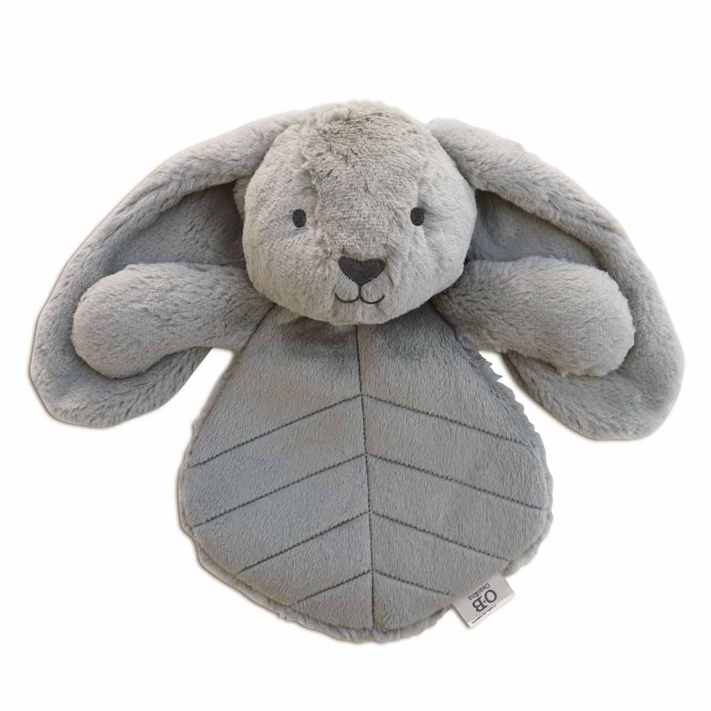 Soft Grey Bunny Baby Comforter Blanket - Cute Plush Security Blanket for Newborns & Toddlers - Perfect for Nursery, Stroller, and Bedtime Comfort