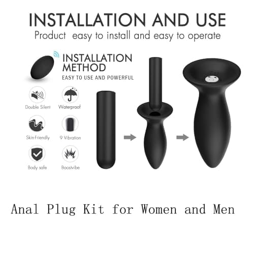 **9-Speed Remote Control Anal Vibrator Set - 3PCS Silicone Butt Plugs with Suction Cup Base for Men & Women - Beginner Anal Training Kit for Couples Play & Solo Stimulation**    *(Perfect for Spicing Up Your Sex Life, BDSM Play, or Exploring New Sensations at Home or in the Bedroom)*