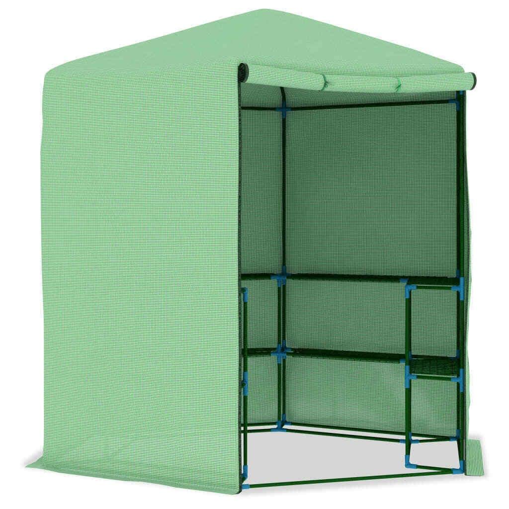 Silver Greenhouse with Shelves - 89.4