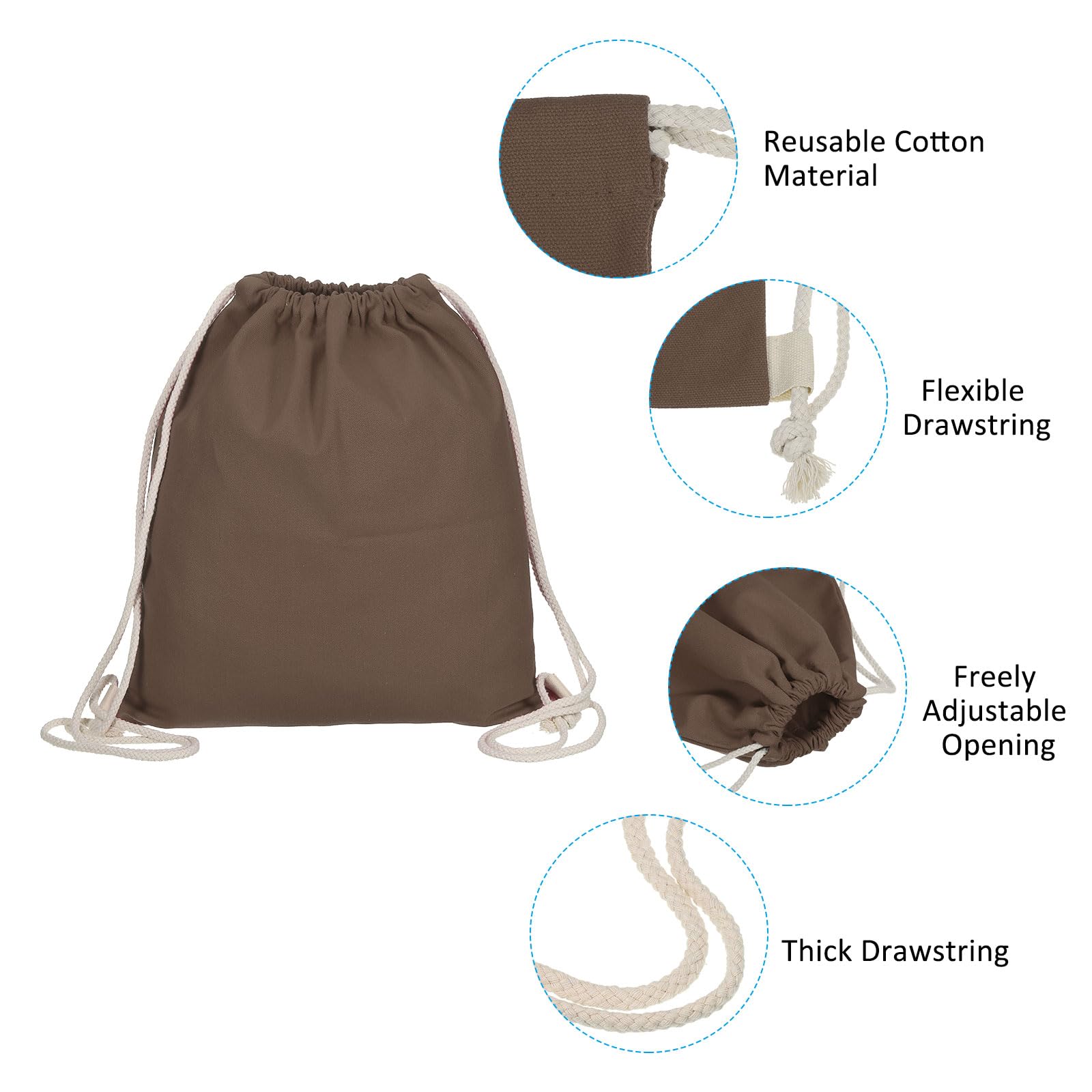 PATIKIL Cotton Drawstring Bags - Foldable Gym Backpack for Women & Men | Sports, Travel & Workout Essentials | Perfect for Gym, Yoga, Beach & Daily Commute