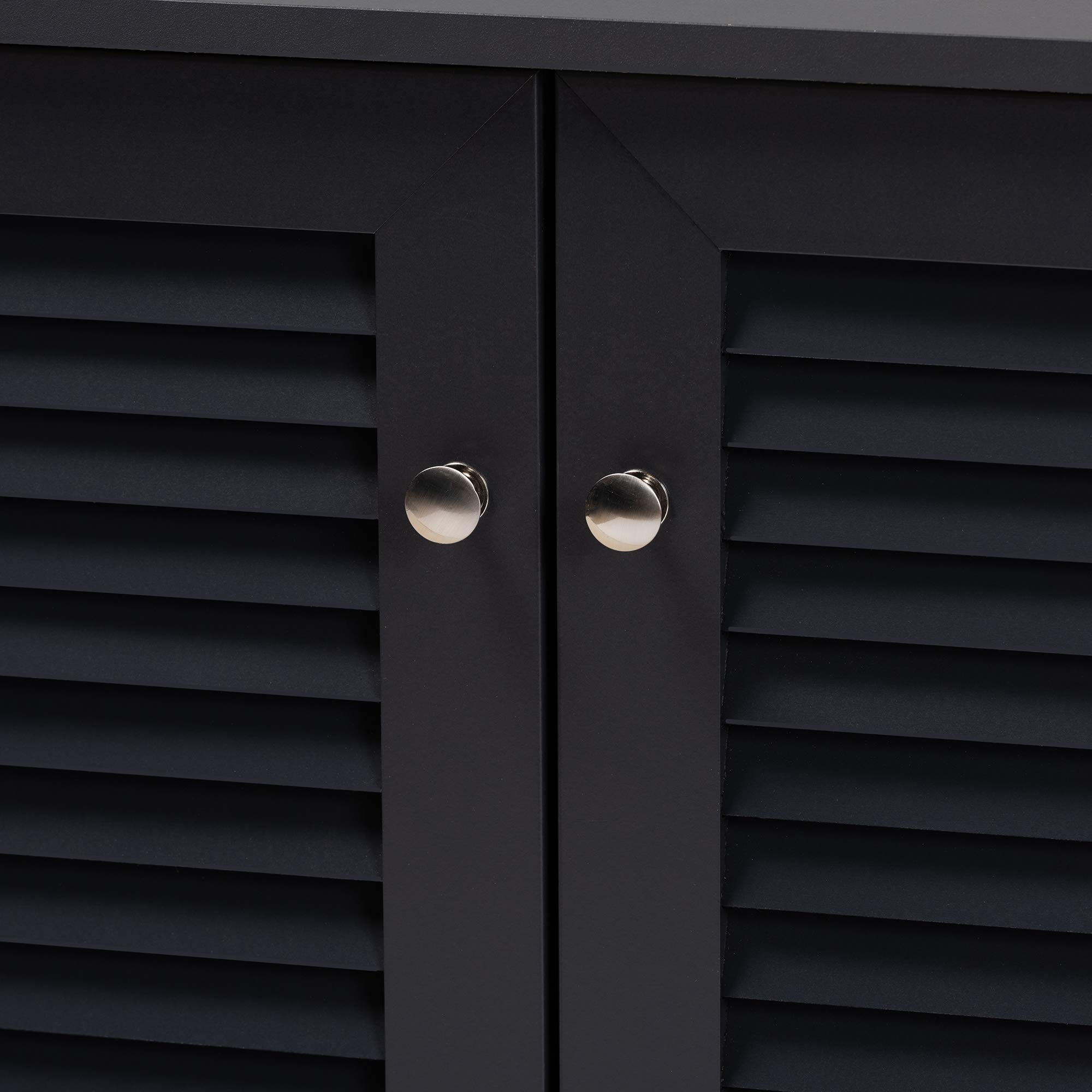 Baxton Studio Modern Shoe Cabinet with Storage - Gray, One Size - Perfect for Entryway, Bedroom & Closet Organization