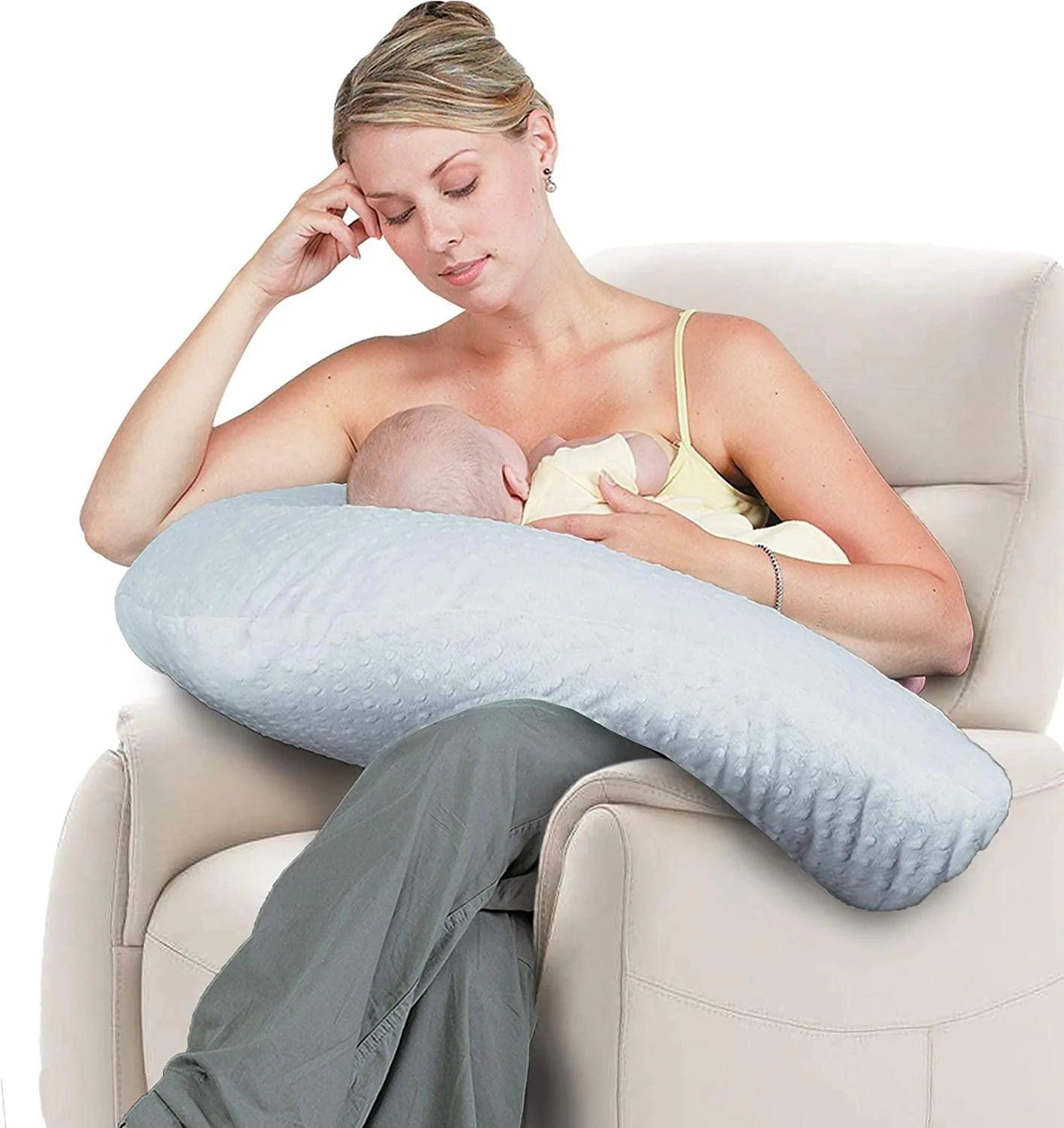 Jolly Jumper Boomerang Nursing Pillow - Comfortable & Ergonomic Breastfeeding Support for New Moms - Perfect for Nursing, Bottle Feeding & Baby Cuddling at Home or On-the-Go