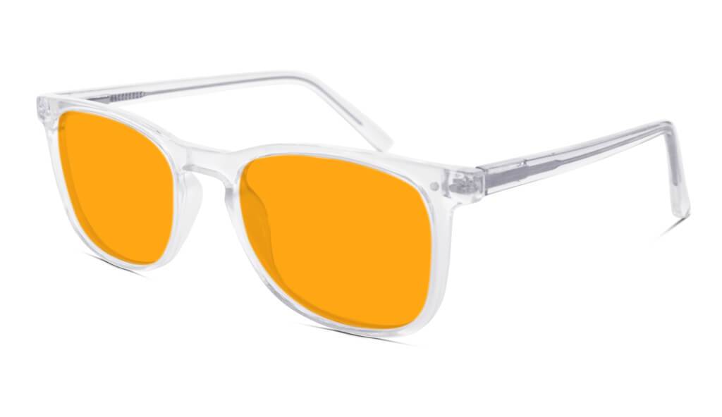 SunDown Taylor Blue Light Blocking Glasses - Crystal Frame with Prescription Lenses for Eye Strain Relief | Perfect for Computer Work, Gaming & Nighttime Screen Use