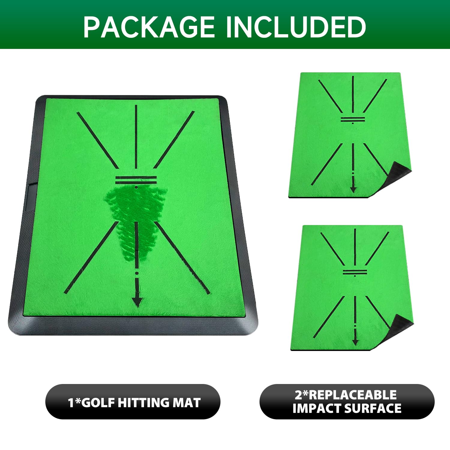 COOLMOON Golf Training Mat with Swing Path Detection - Advanced Swing Tracker Mat with Rubber Backing for Indoor/Outdoor Practice | Perfect for Home, Driving Range & Backyard Golf Training