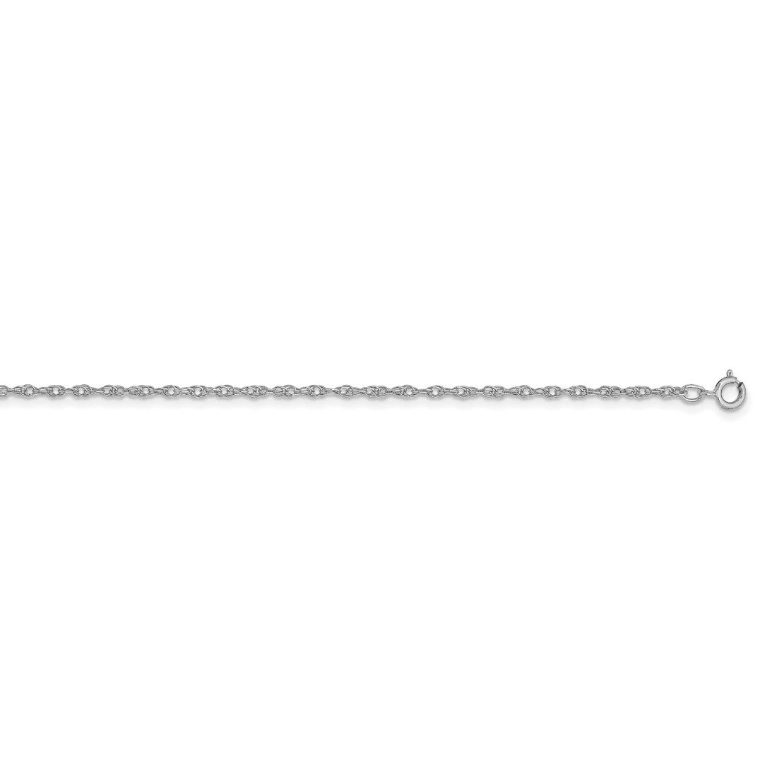 14K White Gold Cable Rope Thin Pendant Chain Necklace for Women - Elegant Dainty Layering Jewelry Gift for Her - Perfect for Everyday Wear, Special Occasions & Gifts