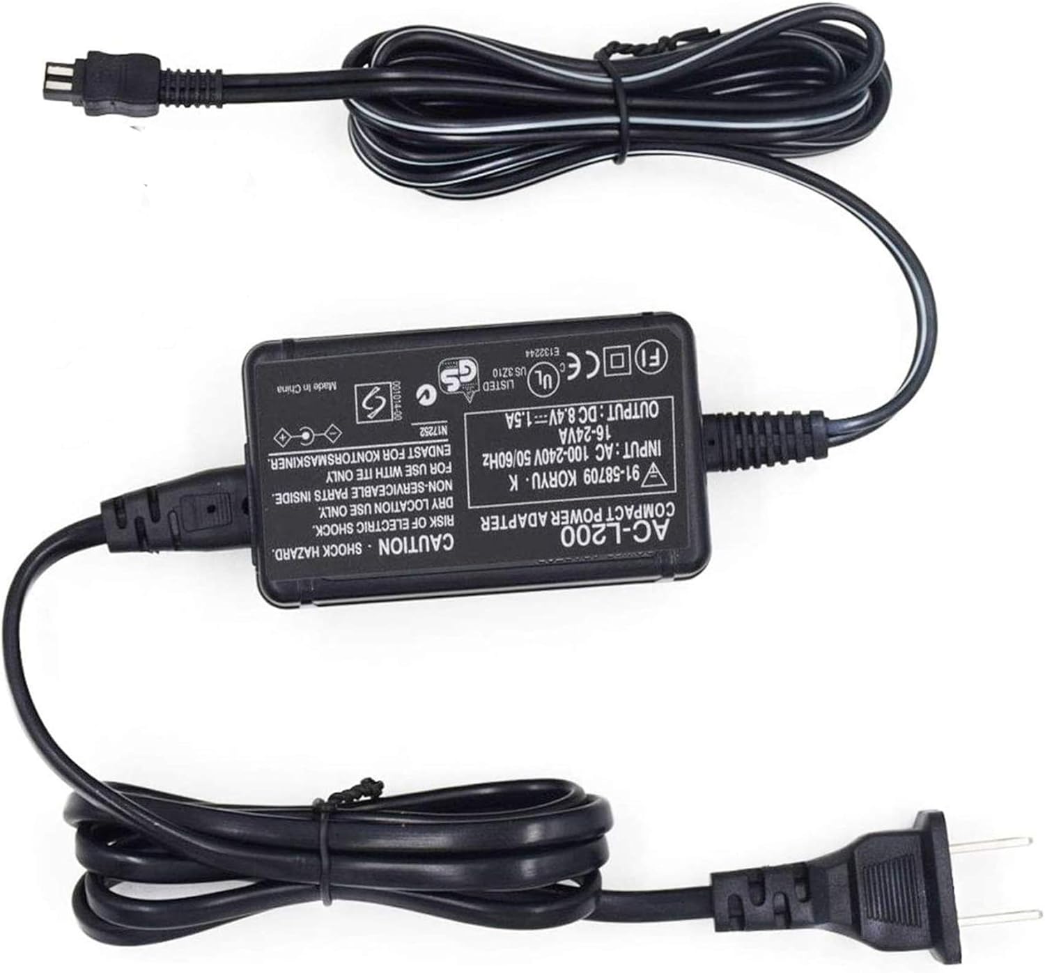 Original AC L200 Power Adapter Charger for Sony Handycam DCR-SX40/SX41/SX44/SX45/SX60/SX63/SX65/SX83/SX85 & DCR-SR42/SR45/SR46/SR47/SR68 - Replacement Charging Cord for Sony Camcorders - Perfect for Travel, Home Use & Professional Videography
