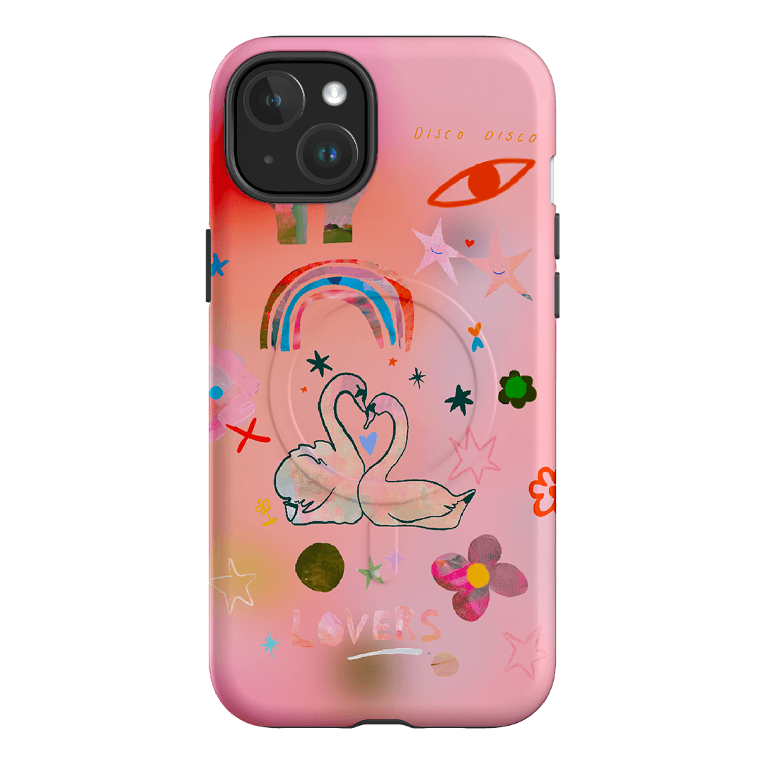 Pink Swan iPhone Case - Elegant & Protective Phone Cover for iPhone 13/14/15 Pro Max - Perfect for Women, Girls, Fashion Accessories & Everyday Use