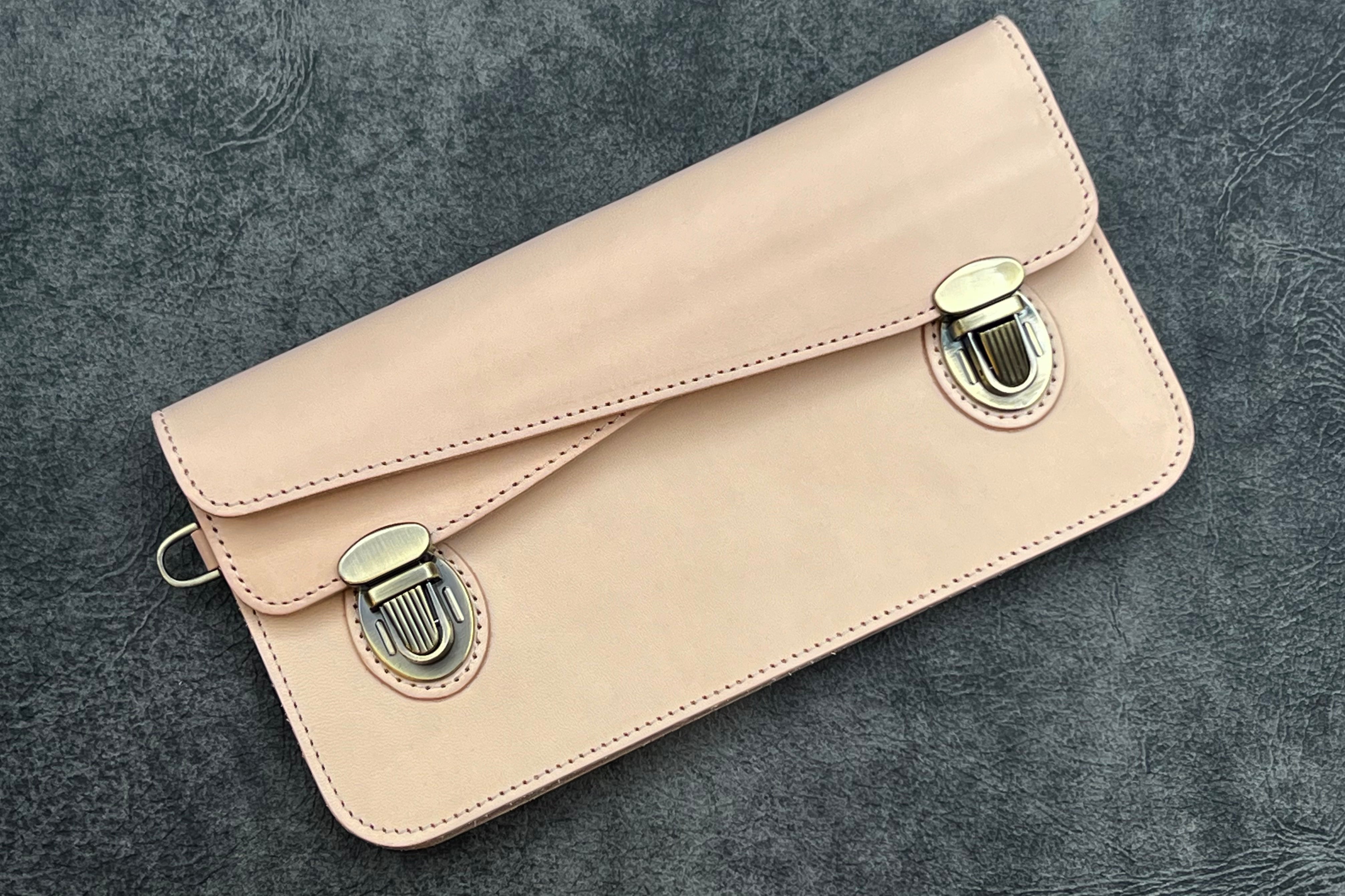 Premium Undyed Leather Accordion Pouch - Handmade Genuine Leather Expandable Wallet for Men & Women - Perfect for Travel, Business Cards, and Daily Essentials