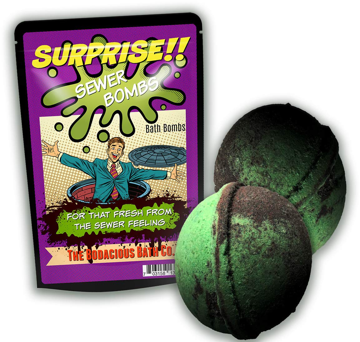 XL Surprise Sewer Bombs - Fun Prank Bath Fizzers for Kids & Teens | Gross Gag Gifts for Boys, Stocking Stuffers | Great for Bath Time Pranks, Birthday Parties & Practical Jokes