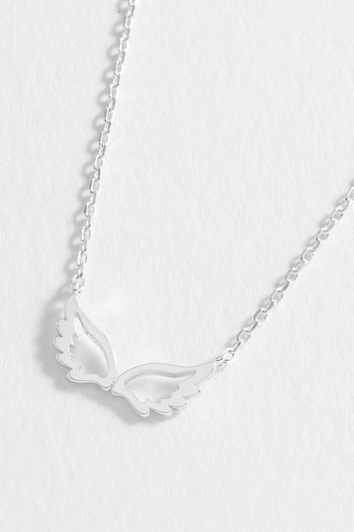 Angel Wings Necklace for Women - Sterling Silver Wing Pendant with 18