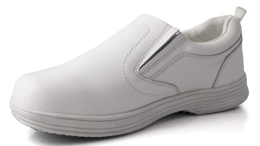 Laforst Men's 8411 Slip Resistant Work Shoes - Waterproof & Stain Resistant Microfiber - Comfortable Non-Slip Shoes for Restaurant, Kitchen & Hospitality Workers
