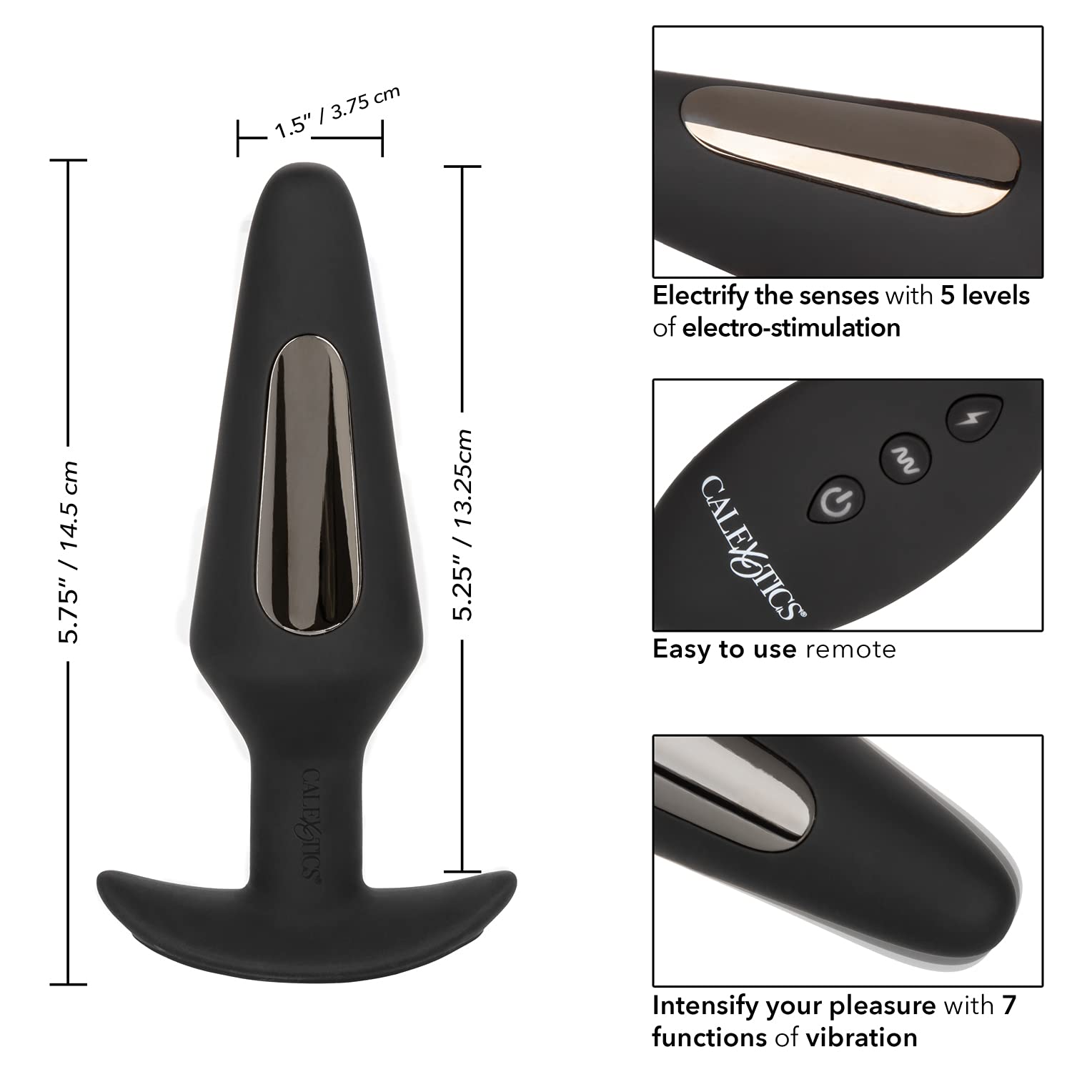 Premium Volt Electro Flare EStim Butt Plug - Rechargeable Electric Stimulation Anal Toy for Pleasure & Training | Perfect for BDSM, Couples Play & Solo Exploration