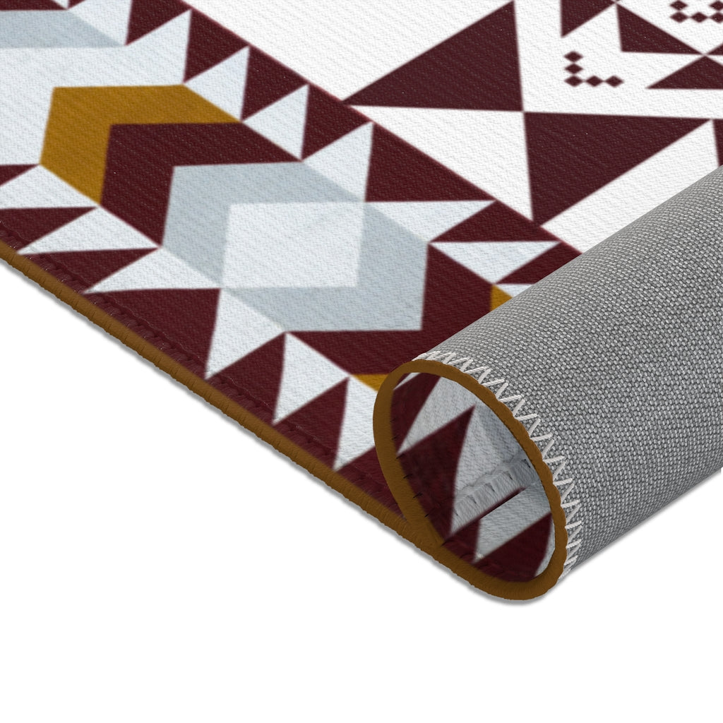 Southwest Print Area Rugs - Handwoven Cabin Decor for Living Room, Bedroom & Office - Boho Chic Home Accessories
