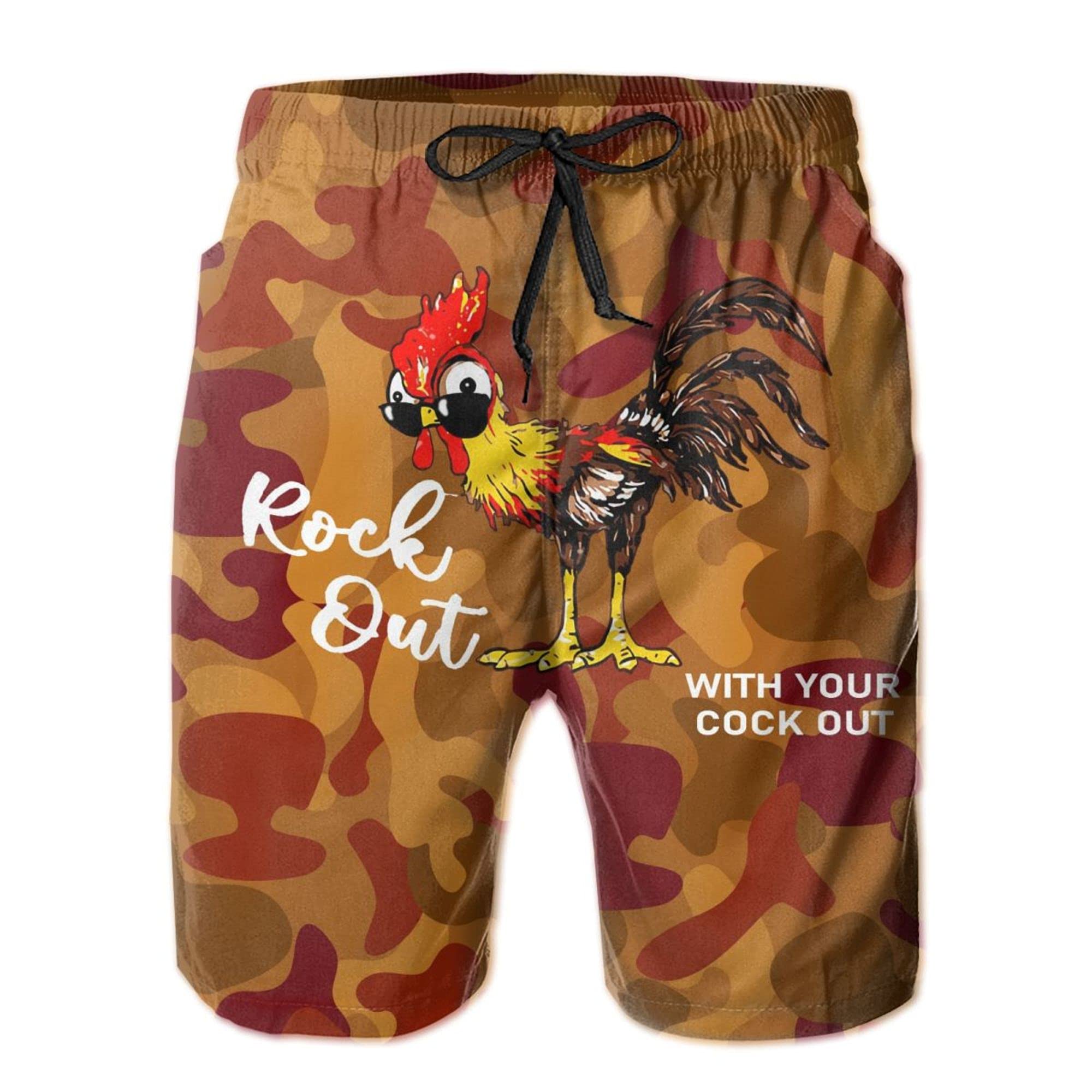 EZYES Men's Quick Dry Swim Trunks - Stop Staring at My Cock Beach Shorts for Men & Boys with Mesh Lining & Pockets | Perfect for Swimming, Surfing, and Summer Vacations