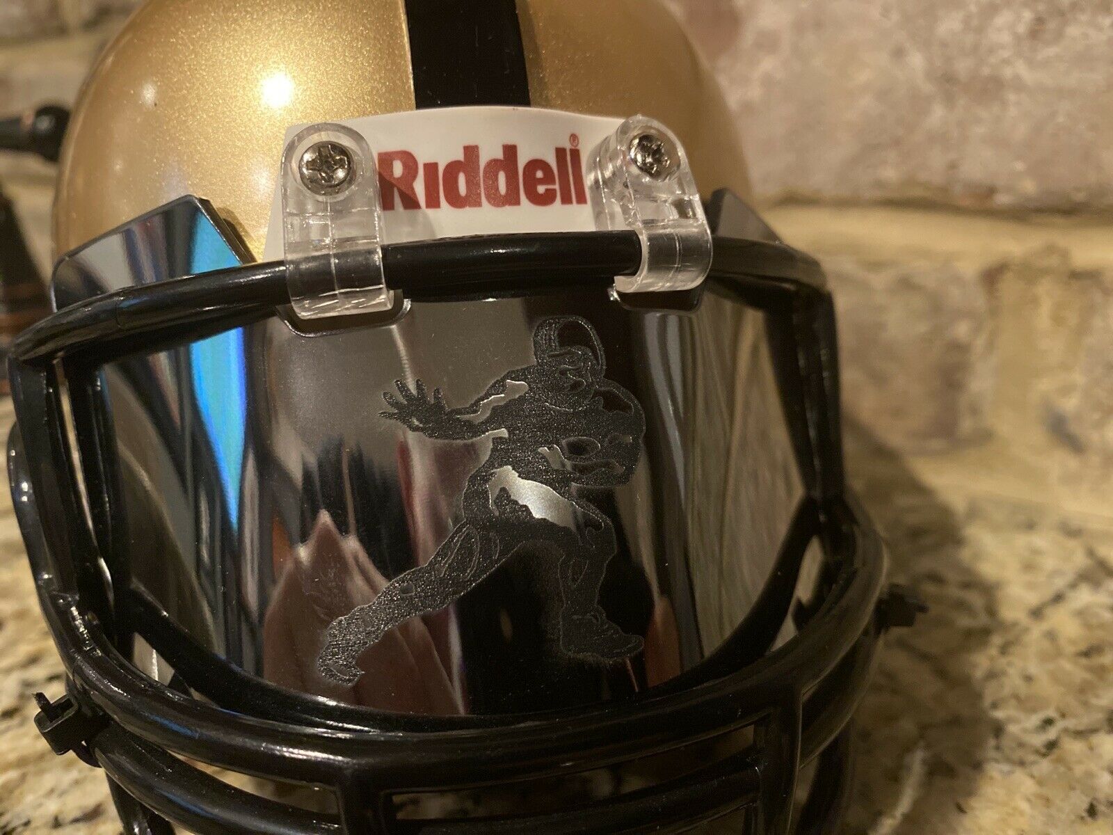 Tim Brown Signed Heisman Trophy Mini Helmet - Authentic Autograph with 'Heisman 87' Inscription & Custom Heisman Visor - Perfect for Sports Memorabilia Collectors and Notre Dame Fans