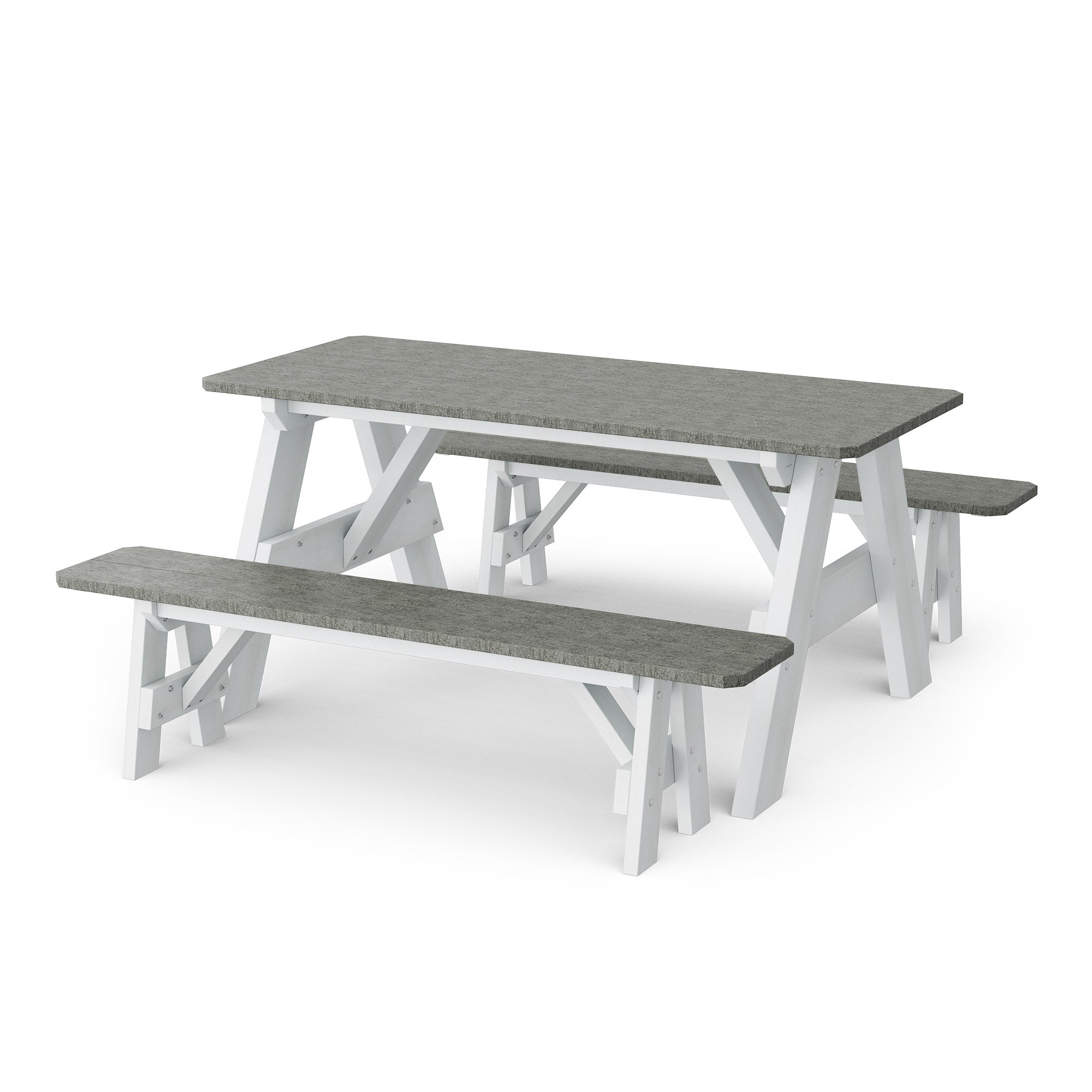 Heritage 72-Inch Outdoor Picnic Table with Detachable Benches - Perfect for Backyard BBQs, Camping & Family Gatherings
