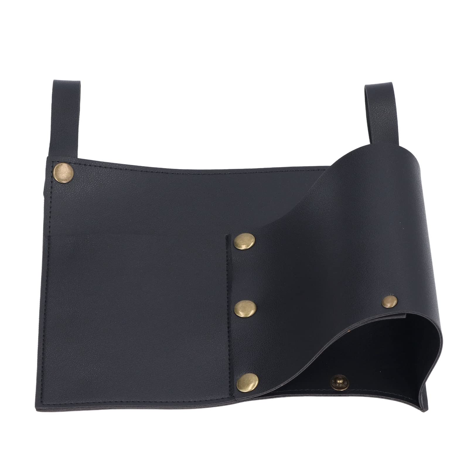 Multifunctional Black Large Capacity Beach Chair Armrest Storage Bag - Portable, Foldable Side Organizer for Travel, Picnics, Camping & Outdoor Activities