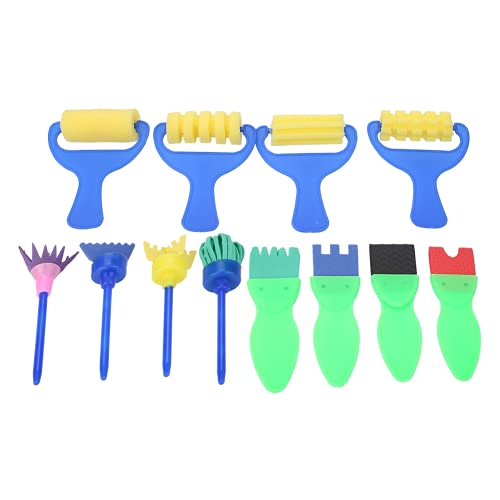 Best Sponge Painting Brushes Kit for Kids - Soft & Portable Toddler Art Supplies - Perfect for DIY Crafts, Classroom Activities & Home Painting Projects