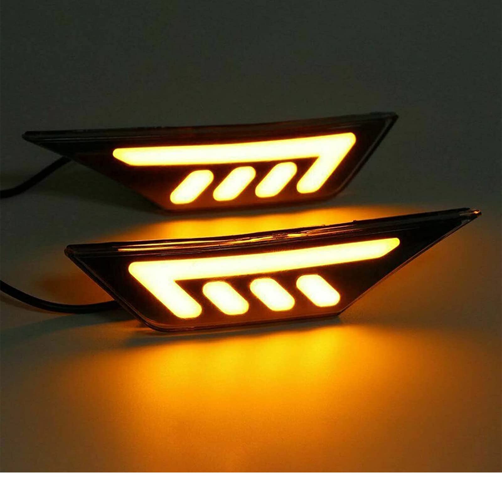 LED Black Side Marker Turn Signal Lights for 2016-2020 Honda Civic - Pair of Smoked LED Side Markers with Amber Turn Signals | Easy Installation, Durable & Waterproof | Perfect for Night Driving & Car Customization