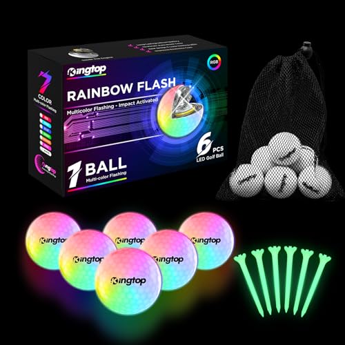 Rainbow Flash- Multicolor Flashing- Impact Activated- 6Pack