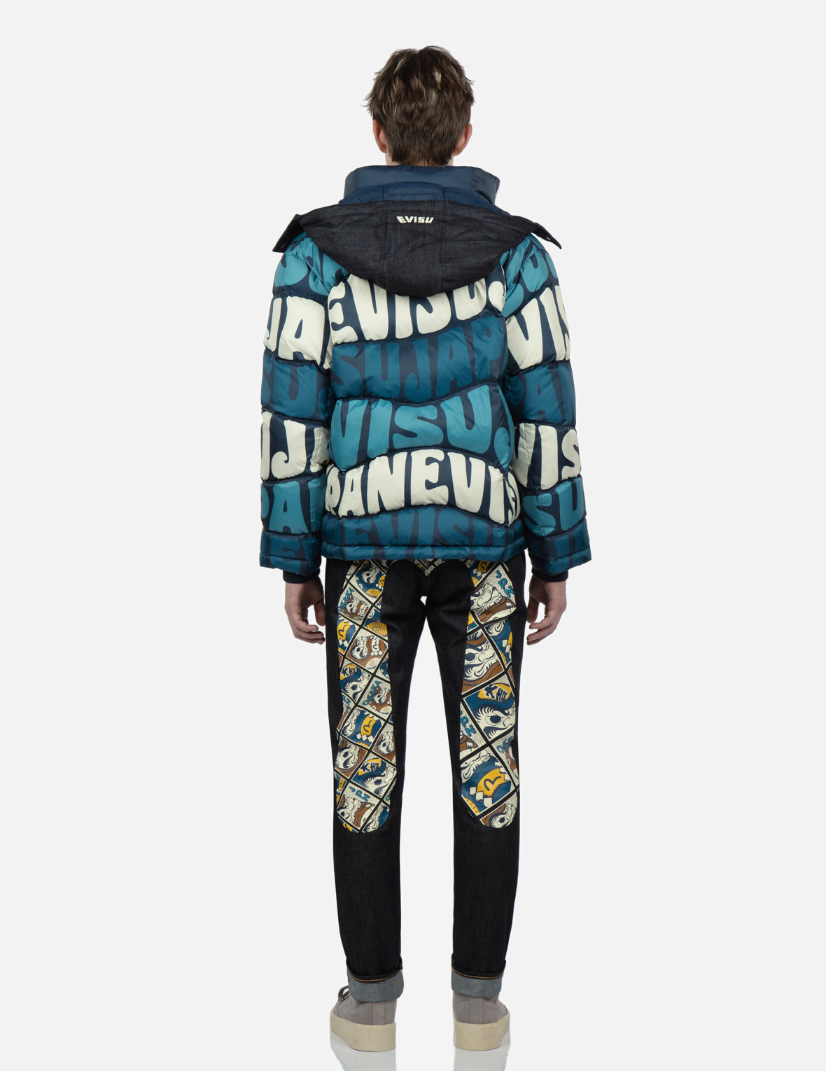 Trendy Allover Wavy Text Print Down Jacket for Women - Lightweight Winter Coat with Hood, Warm Puffer Jacket for Cold Weather - Perfect for Outdoor Activities, Travel & Daily Wear