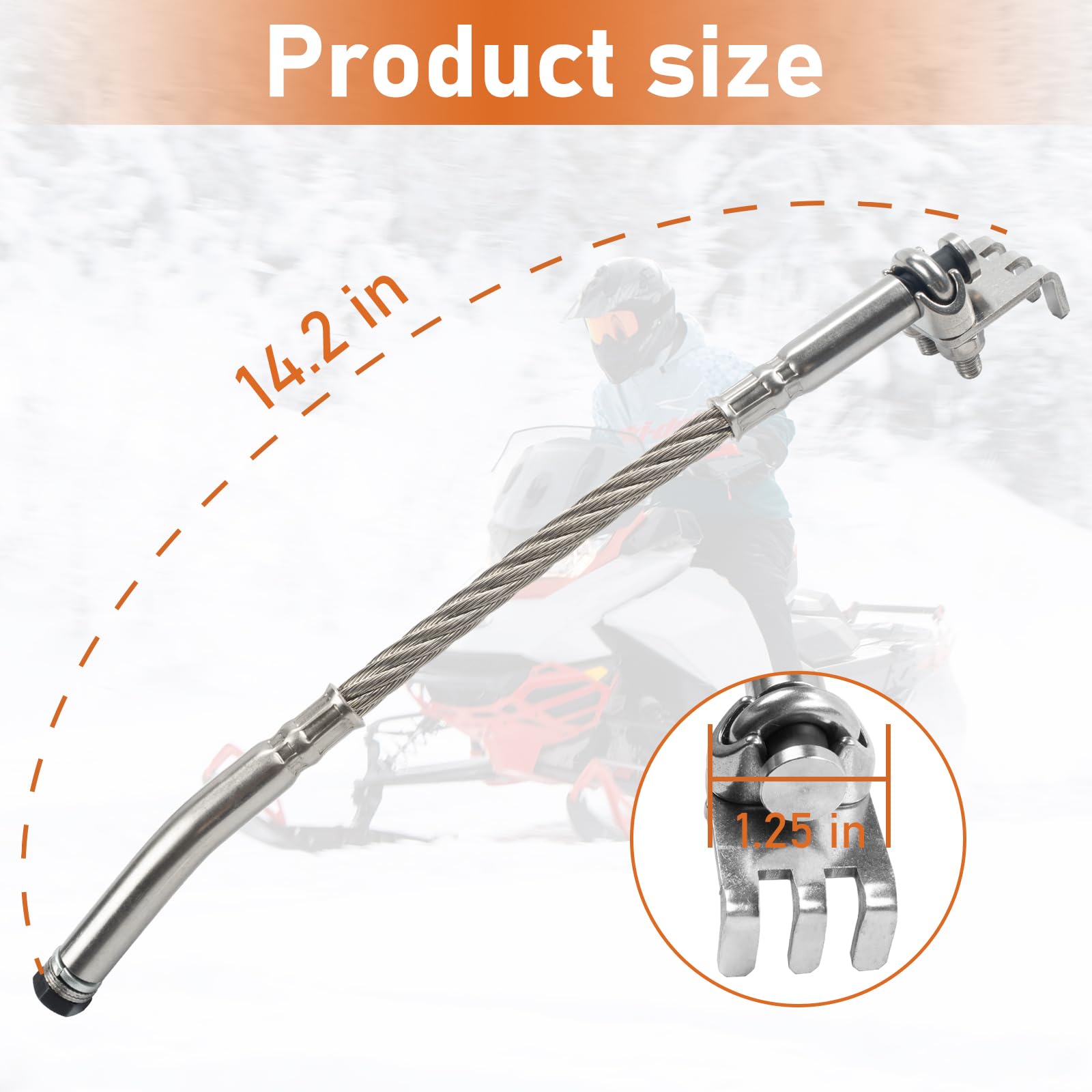 Premium Snowmobile Ice Scratchers with Claw - Compatible with Polaris, Arctic Cat, Ski-Doo & Lynx - Fits Reverse/Non-Reverse Models (Track Height 2.5
