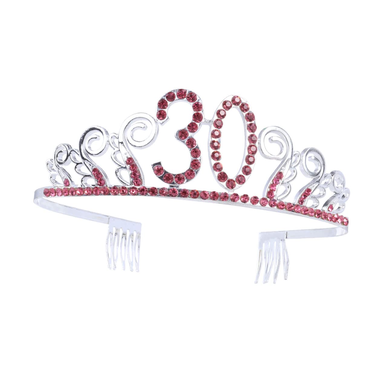 FOMIYES Girls Rhinestone Tiara Crown Headband - Princess Hair Comb & Headphones Accessory for Birthday Parties, Pageants, Dress-Up & Gifts