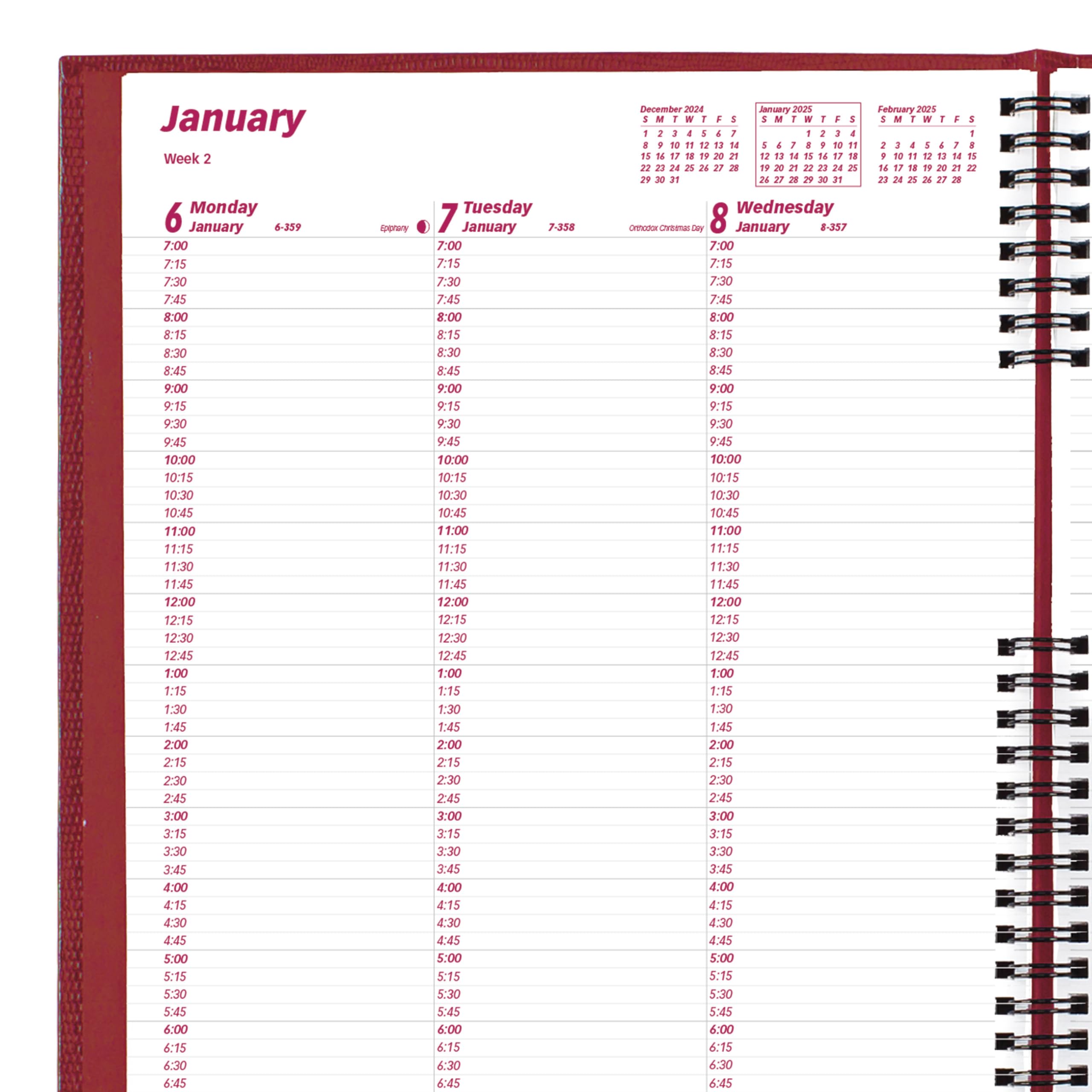 Brownline® 2025 CoilPro™ Weekly Planner - 12 Month Appointment Calendar (January-December) with Twin-Wire Binding, 11