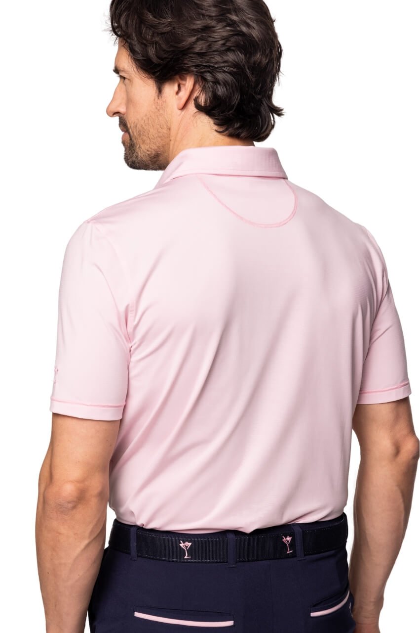 Men's Striped Performance Polo Shirt - Moisture Wicking & Breathable - Perfect for Golf, Tennis & Casual Wear