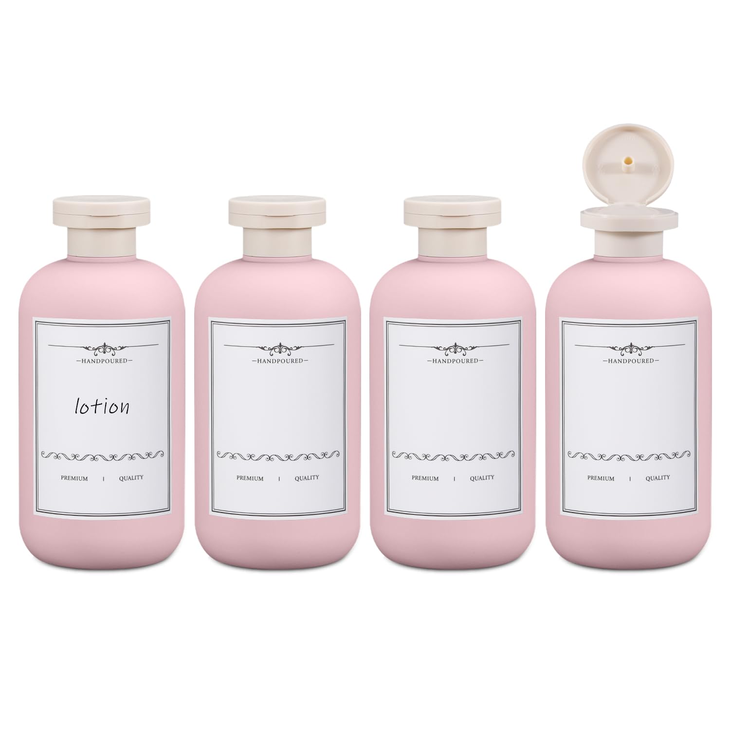 6.7oz 4-Pack Refillable Travel Shampoo and Conditioner Bottles - Leak-Proof Squeeze Bottles with Flip Cap - TSA Approved Toiletry Containers for Air Travel, Gym, Camping & Vacation Essentials