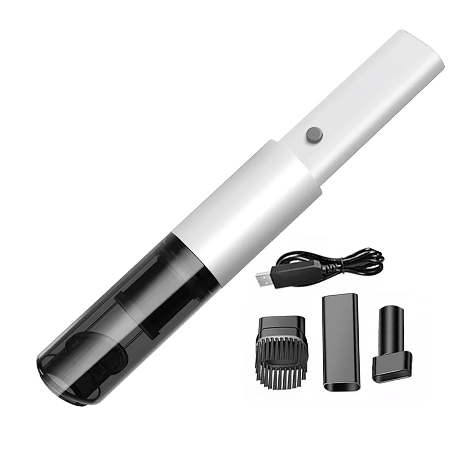 URJEKQ 6000PA Powerful Cordless Handheld Vacuum Cleaner - Rechargeable, Lightweight for Pet Hair, Home, Car Cleaning - White | Perfect for Quick Cleanups, Upholstery, and Small Spaces