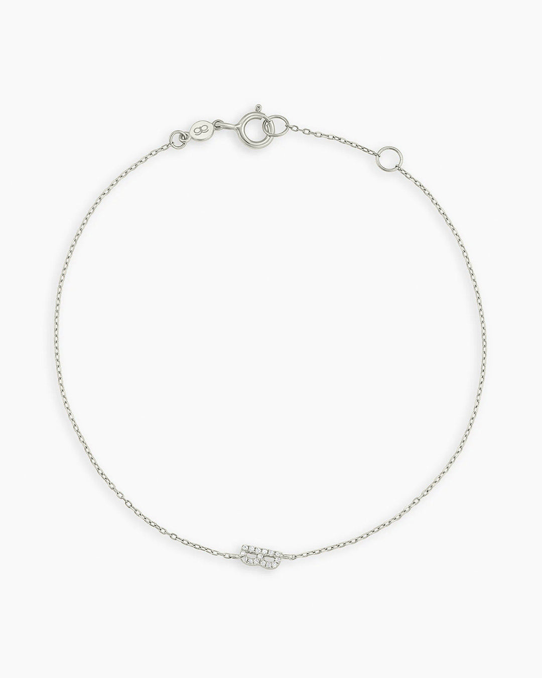 Diamond Pavé Alphabet Bracelet - Personalized Initial Letter Bracelet for Women, Sterling Silver or Gold Plated, Elegant Gift for Birthday, Anniversary, Valentine's Day | Perfect for Everyday Wear & Special Occasions