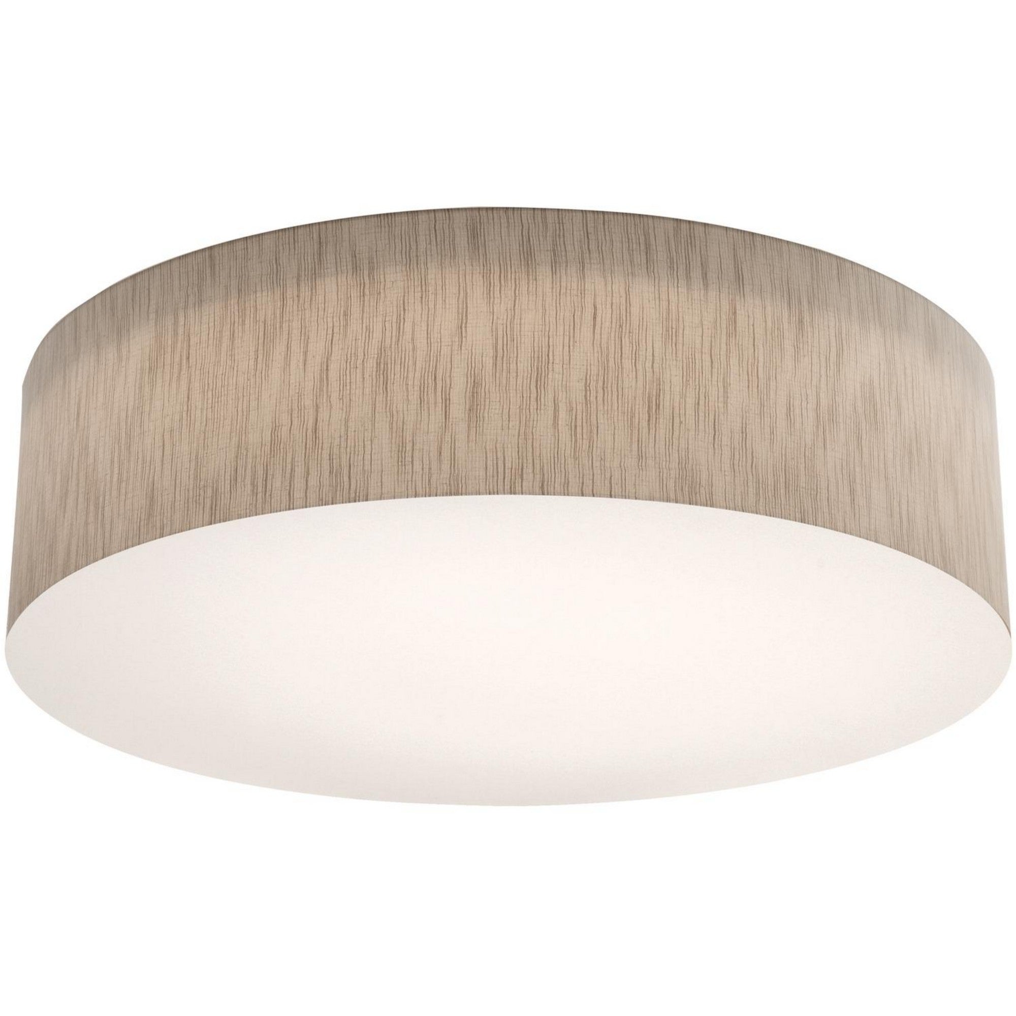 Anton 30 LED Flush Mount Ceiling Light - Natural Jute Finish - Energy Efficient Dimmable Lighting for Bedroom, Kitchen & Hallway