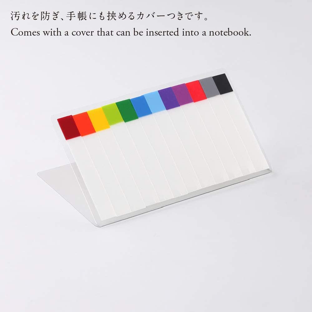 Nitto Stalogy Thin Sticky Notes - 12 Vibrant Colors (S3010) - Perfect for Office, School & Creative Projects