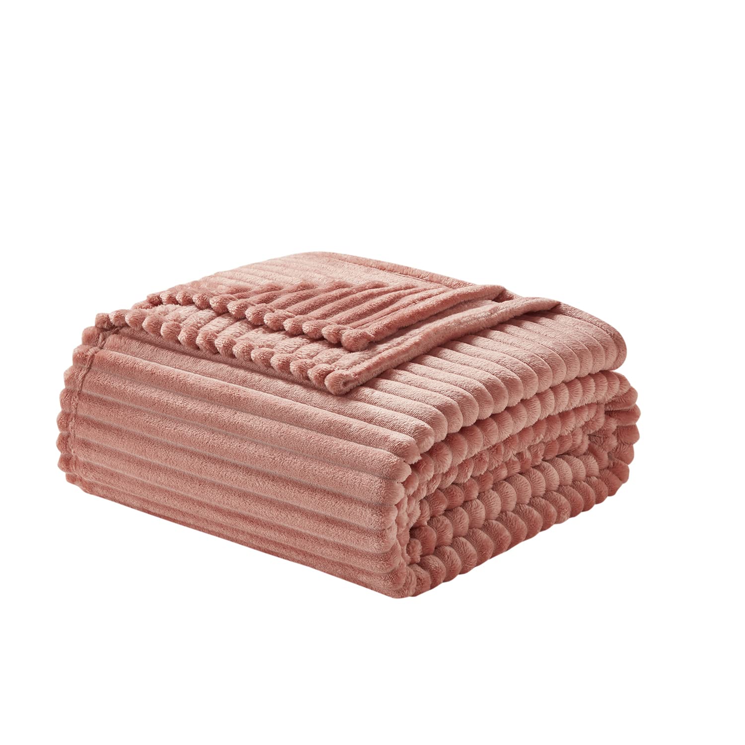 Nestl Soft Twin Fleece Blanket 90x90 Inches - Ultra Cozy Warm Fuzzy Plush Bed Blanket for Adults & Kids, Misty Rose Color - Perfect for Bedroom, Couch, Sofa, Camping & Gifts